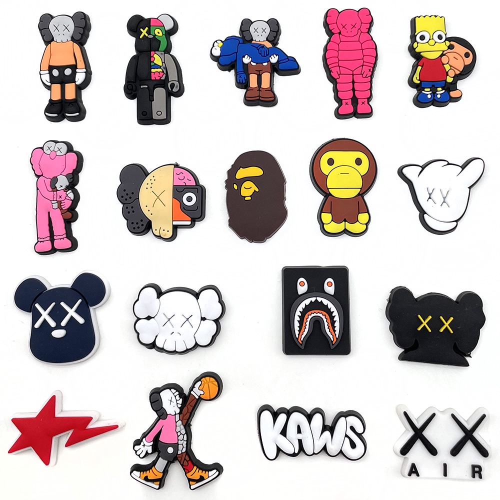 Fashion kaws Croc Charms Decorations Shoes Charm for Pins Clog Bracelet ...