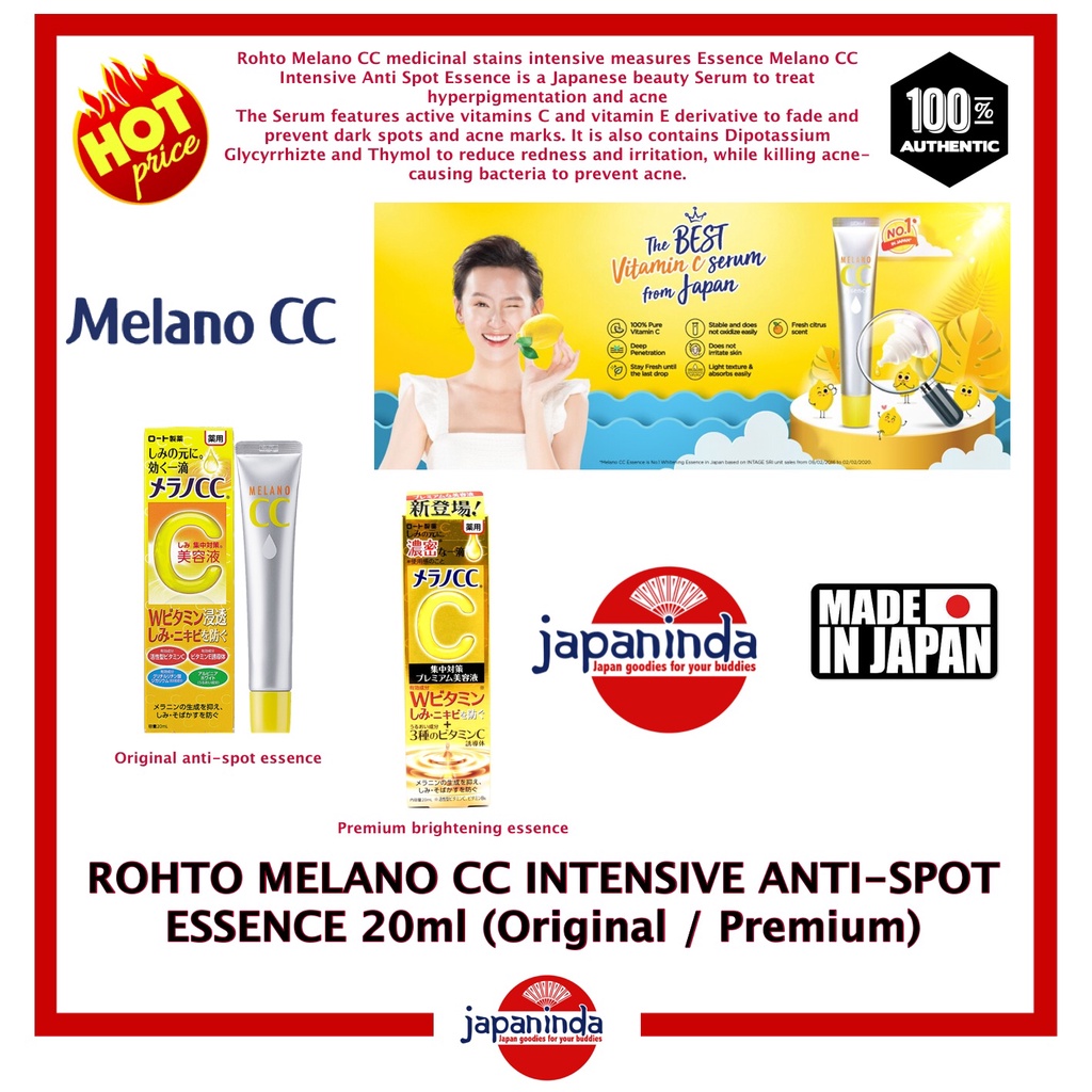 Rohto Melano Cc Intensive Anti Spot Essence 20ml Original Premium