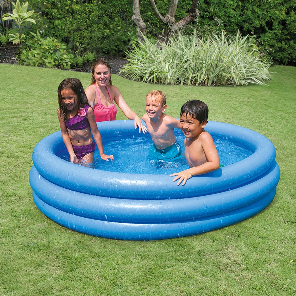 Intex Inflatable 3 Rings Swimming Pool Kids Fun Outdoor Water Fun ...