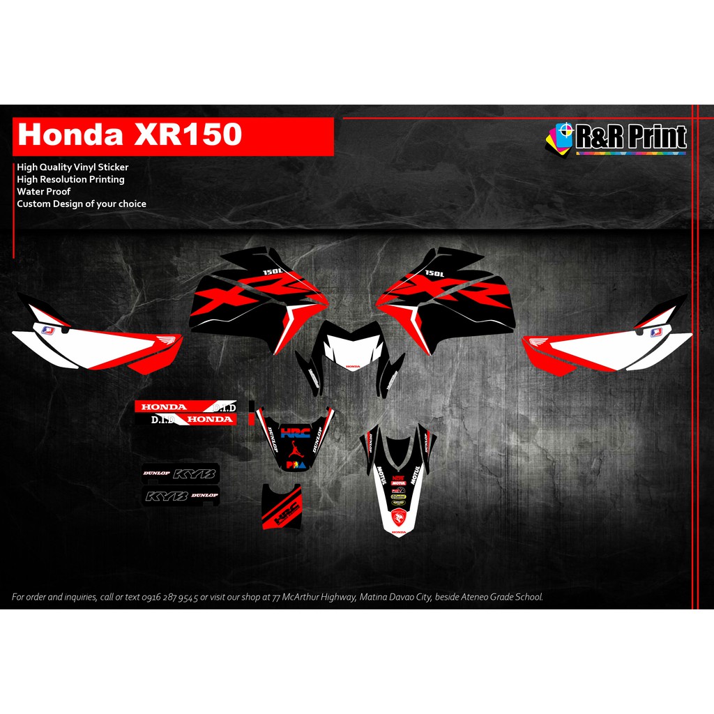 Honda XR150 Decals Sticker Shopee Philippines