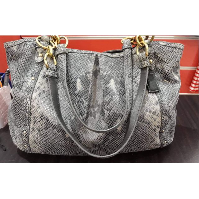 Coach on sale snakeskin satchel