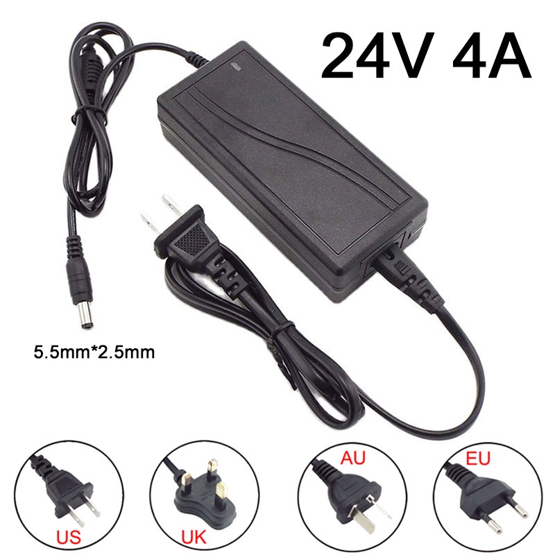 24V 4A 4000Ma Ac 110V 220V To Dc 24V 4A Adapter Power Supply Converter ...