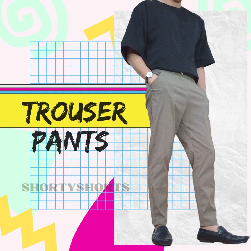 SHORTYS Trousers Pants Korean Men Slim Fit Style Shopee Philippines