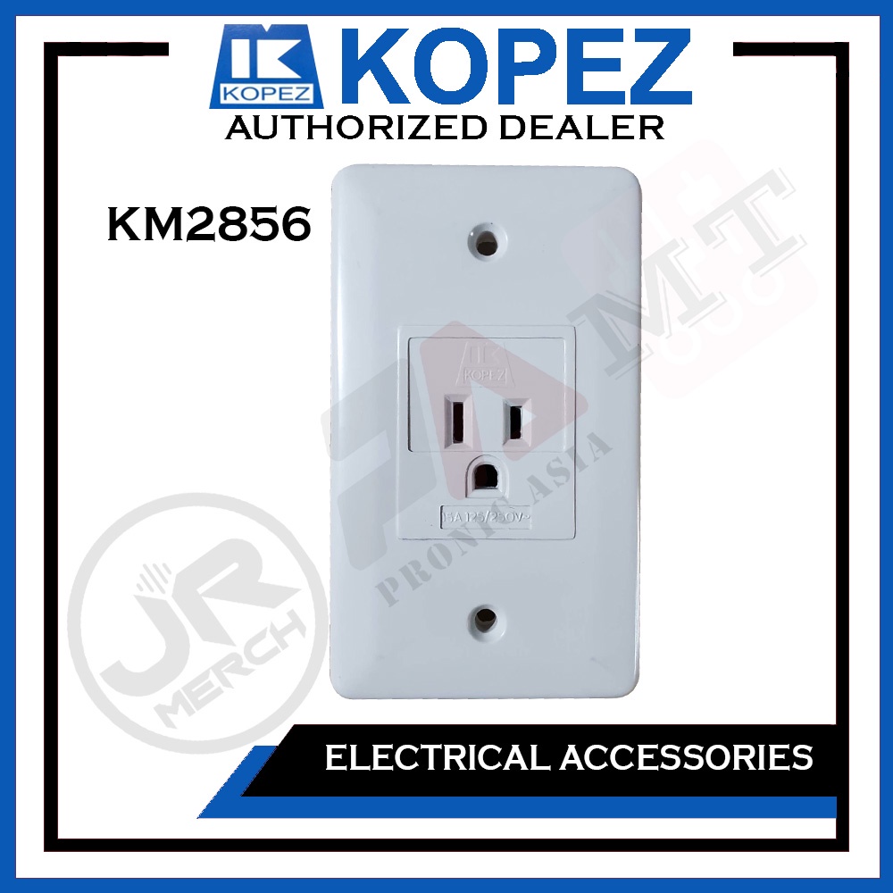 Kopez KM Elegant Parallel Ground Outlet With Plate, 20A-250V (KM2856 ...