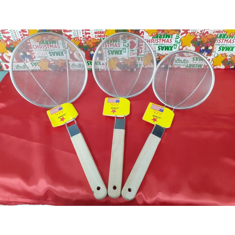 Stainless Food Strainer with Wooden Handle Shopee Philippines