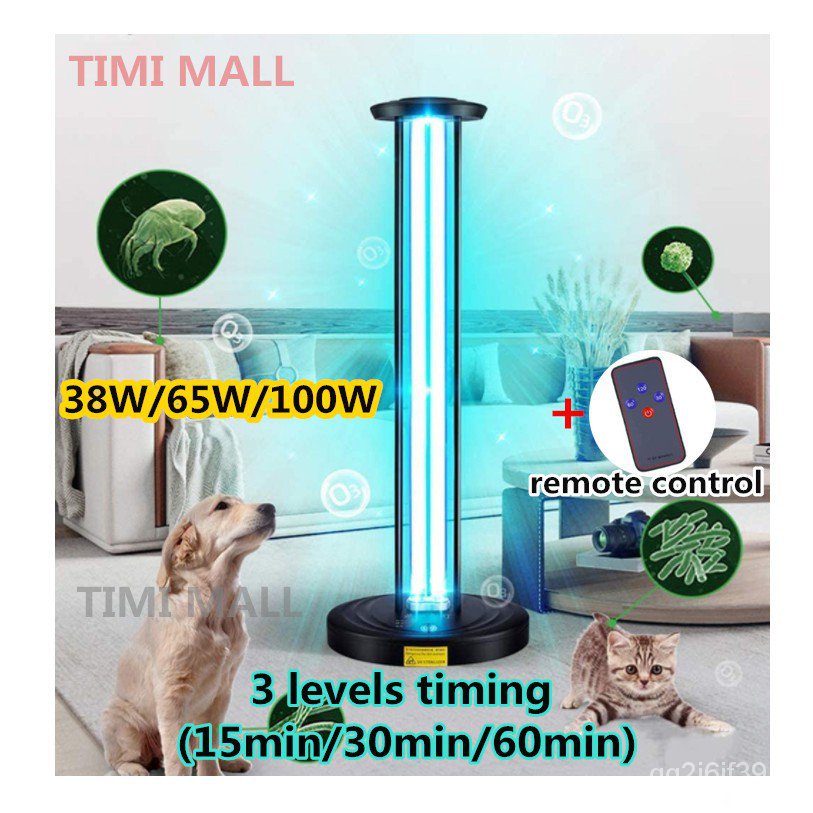 38W/65W/100W UV Light Sterilizer UV Lamp With Remote Ultraviolet
