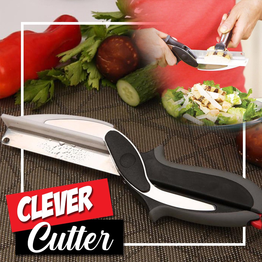 2in1 Clever Cutter Knife and Cutting Board Scissors (Smart Knife