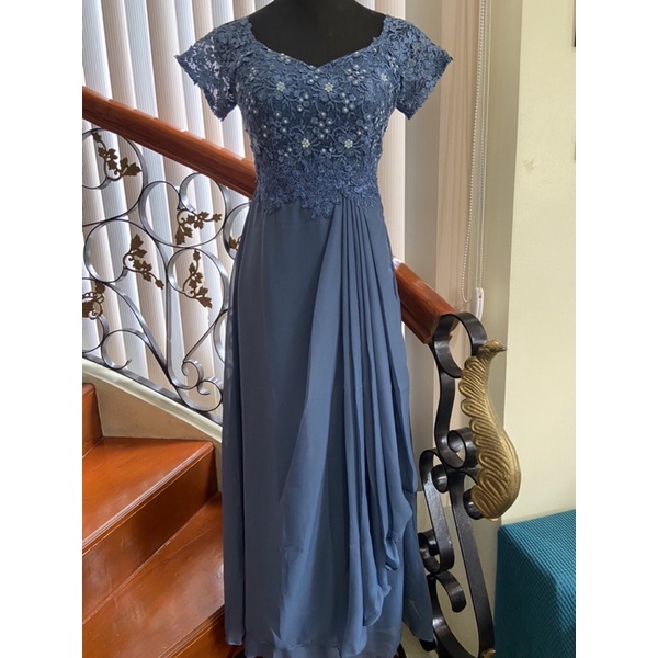 Dusty blue mother of the bride dress online