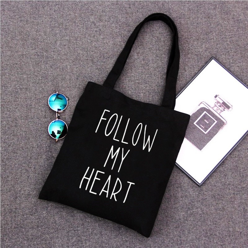 BEAUBOX Korean new fashion canvas tote bag everyday casual street style  minimalist shoulder bags