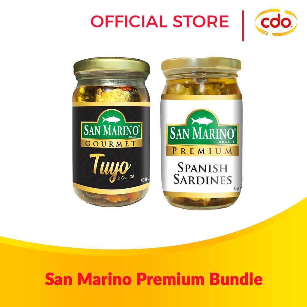SAN MARINO Premium Bundle (Prem. Spanish Sardines 240g and Gourmet Tuyo