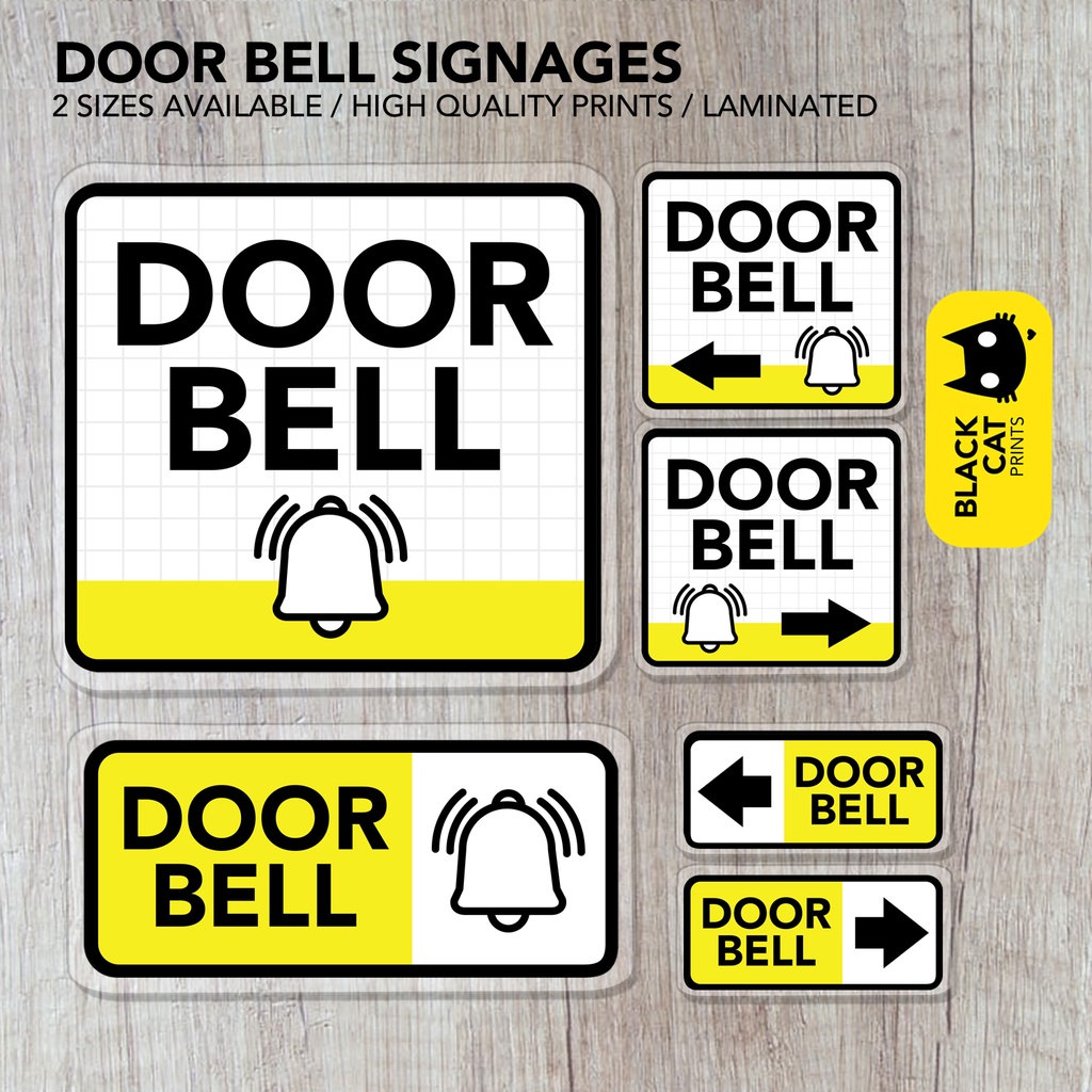 Door Bell Sign | Laminated Signage | Sign Board | Shopee Philippines