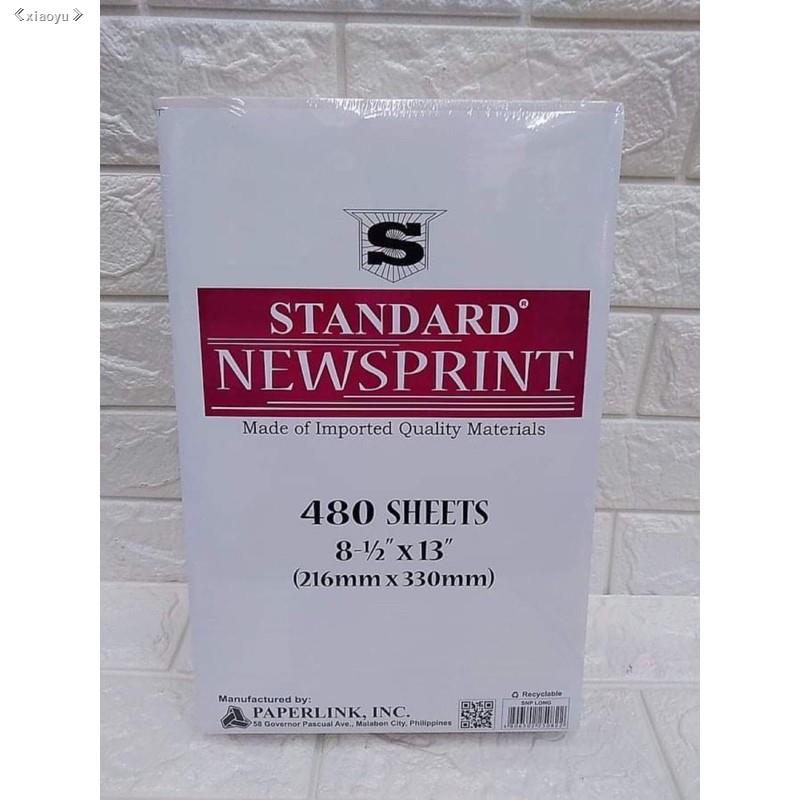 NEWSPRINT PAPER STANDARD 1 REAM 480 SHEETS Shopee Philippines