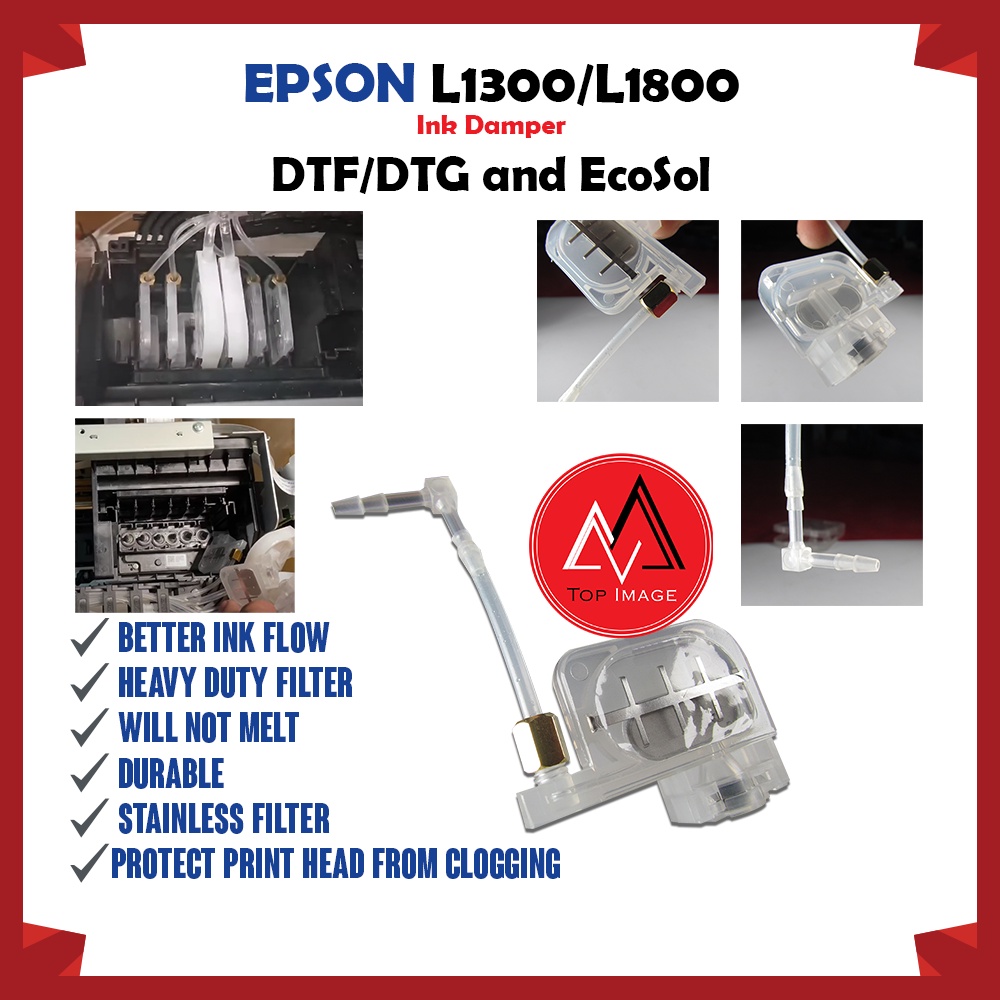 Premium Eco Solvent And Dtf Ink Damper Compatible Epson L1300 Epson L1800 Shopee Philippines 9383