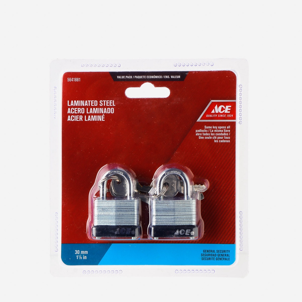 Ace 2Piece Laminated Padlock Set 30mm. Shopee Philippines