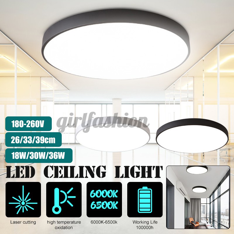 Ceiling Lights LED Flush Mount 6000K-6500k 18W/30W/36W Ceiling Lighting  Fixtures Daylight White For Living Room Bedroom Kitchen Hallway Office