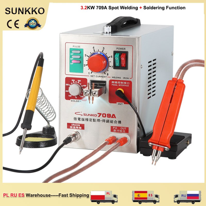 SUNKKO 709A Spot Welding Machine 3.2KW Small Lithium Battery Nickel