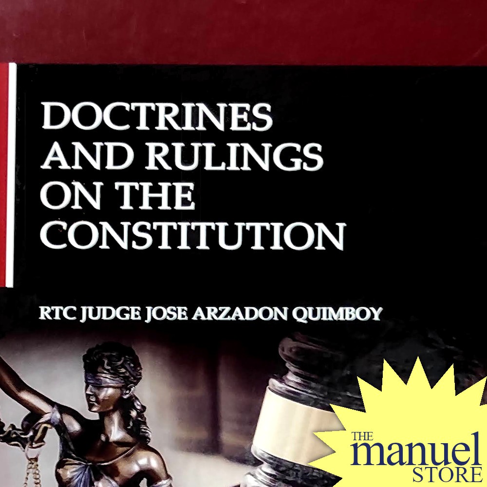 Quimboy (2021) - Constitution, Doctrines and Rulings on the | Shopee ...