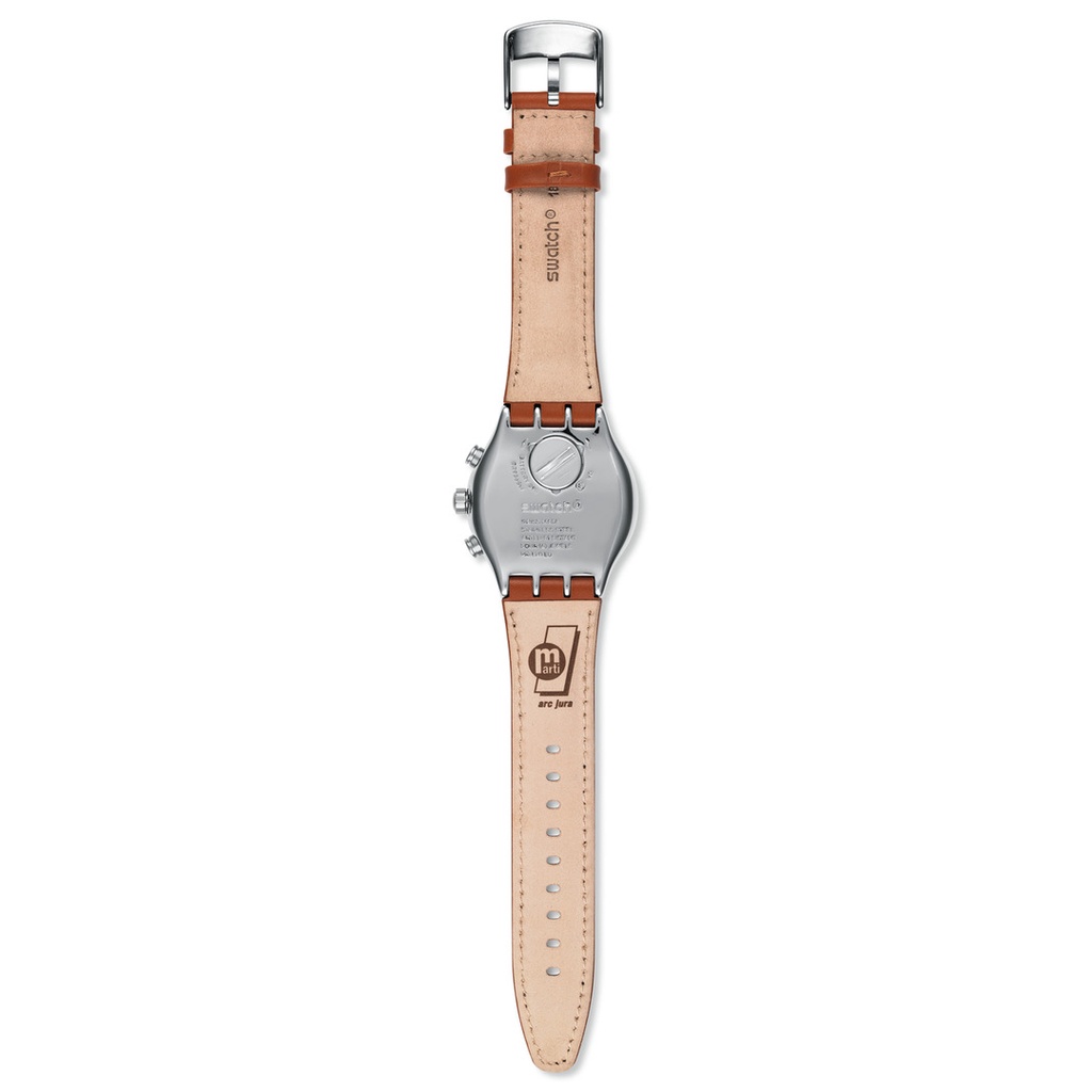 Swatch Irony Chrono Leblon YVS408 Brown Leather Strap Watch Shopee Philippines