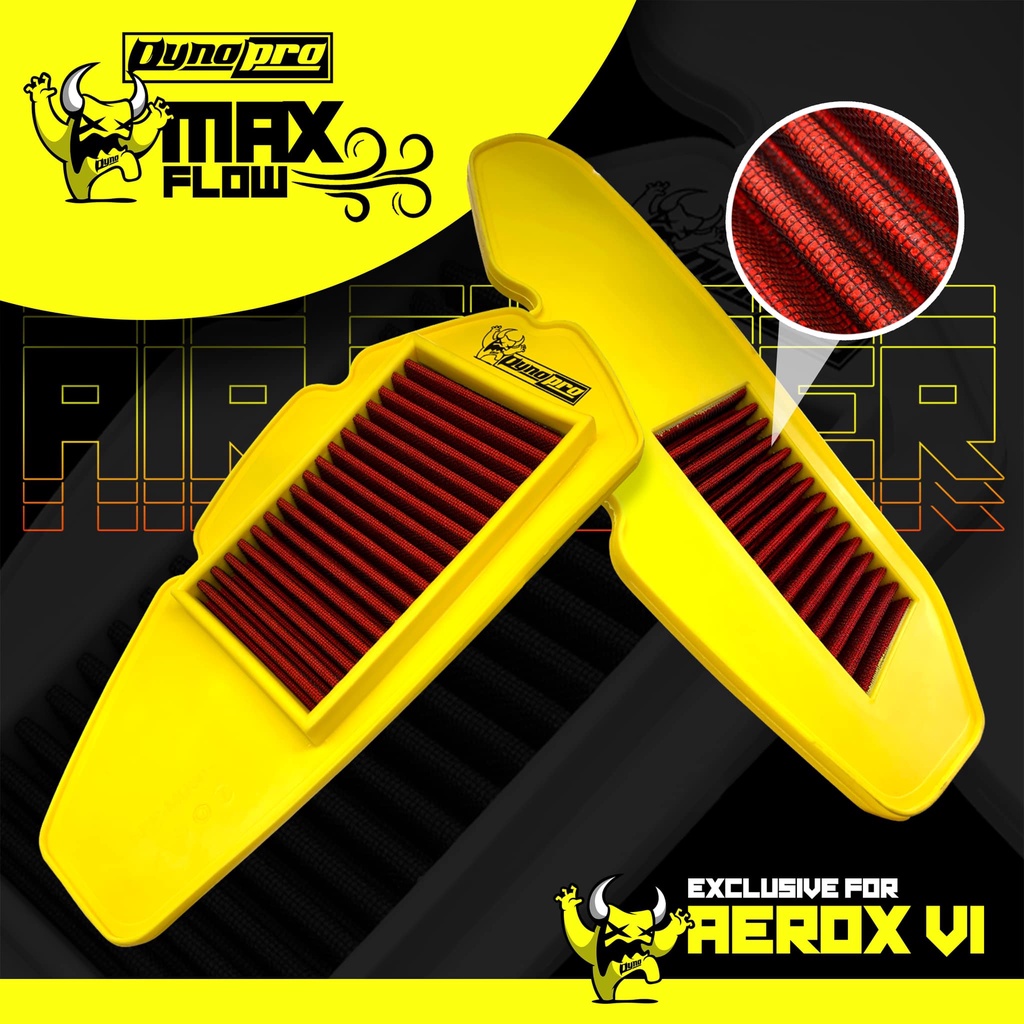 DYNOPRO MAX FLOW High Performance Air Filter (Washable / Reusable) for