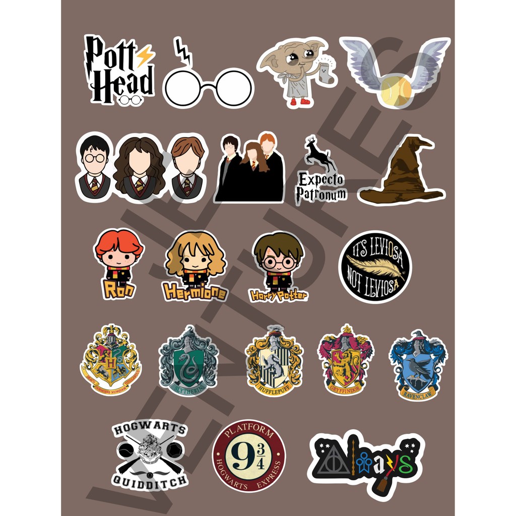 20 pcs H@rry P0tter Vinyl Sticker Set | Shopee Philippines