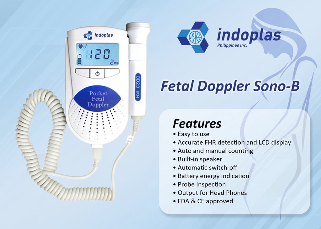 Indoplas Pocket Fetal Doppler Sonoline B Shopee Philippines