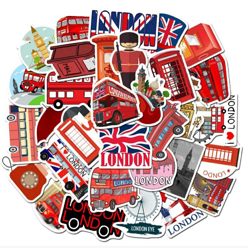 London Waterproof Sticker / London Red Waterproof Sticker | Shopee ...