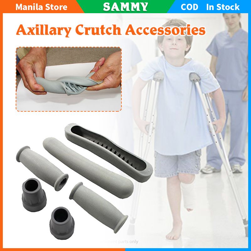 2 Kits Nonslip Soft Rubber Axillary Crutch Accessories Crutches Handle