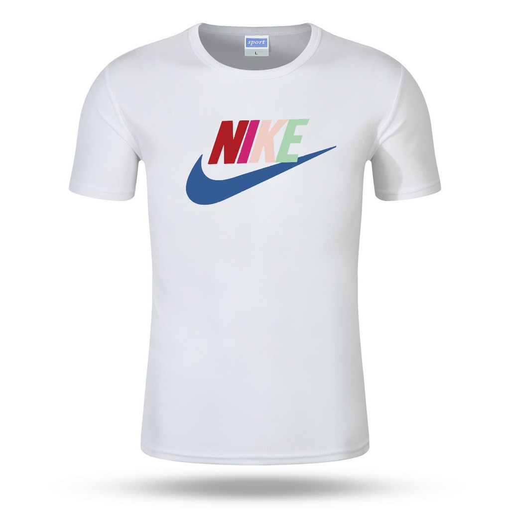 Nike Men's Short Sleeve Logo Swoosh Printed Active T-Shirt White XL