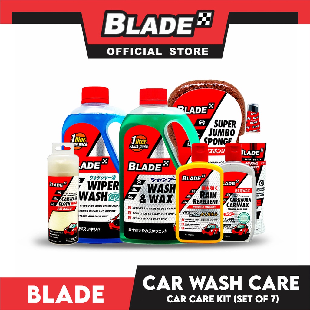 Blade Car Wash Care Kit Set 2 (Set of 7) Shopee Philippines