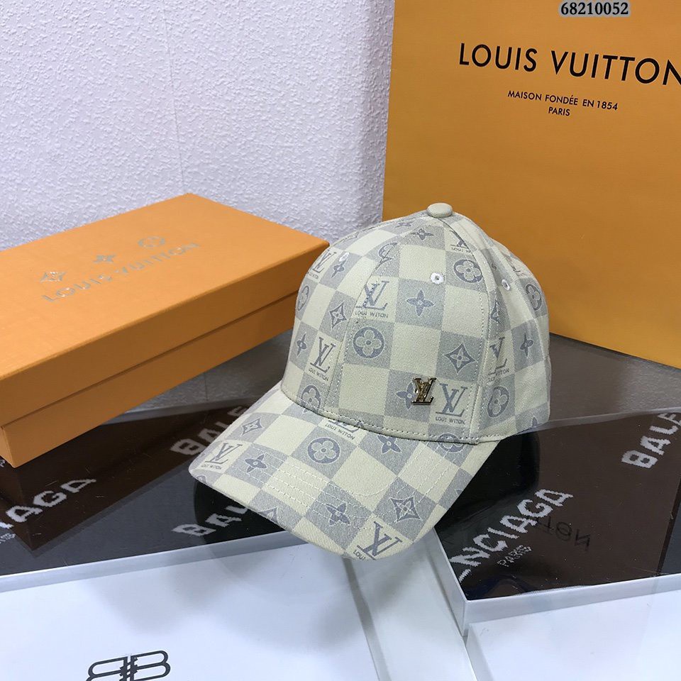 Louis Vuitton 1854 Baseball Cotton Cap Grey