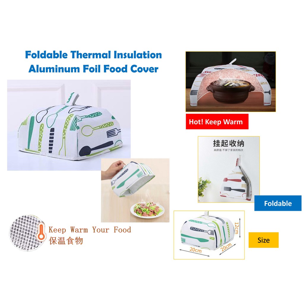 Foldable Thermal Insulation Aluminium Foil Food Cover Warmer keep warm