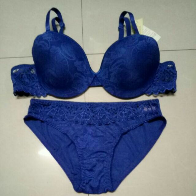Victoria Secret Royal Blue Bra with Panty Set