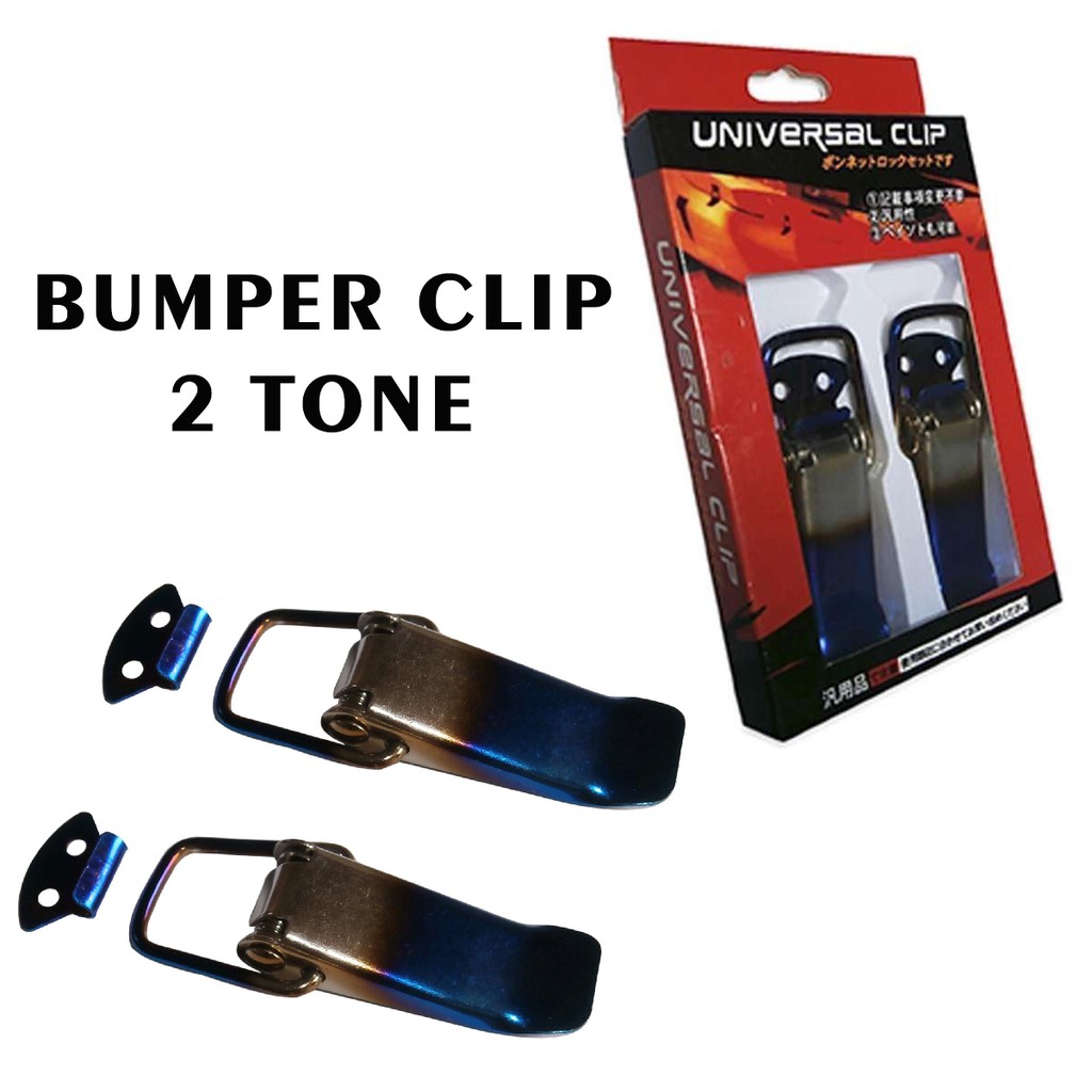 Universal Quick Release Bumper Clip 2 Tone Plain Two Tone Titanium