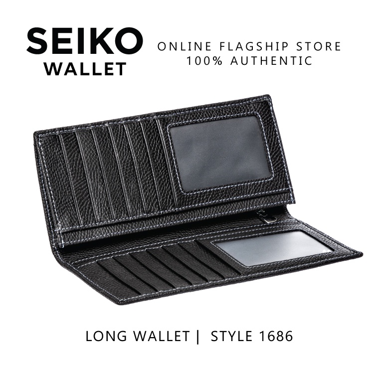 Seiko Wallet Genuine Leather Long Envelope Wallet (With RFID Blocker ...