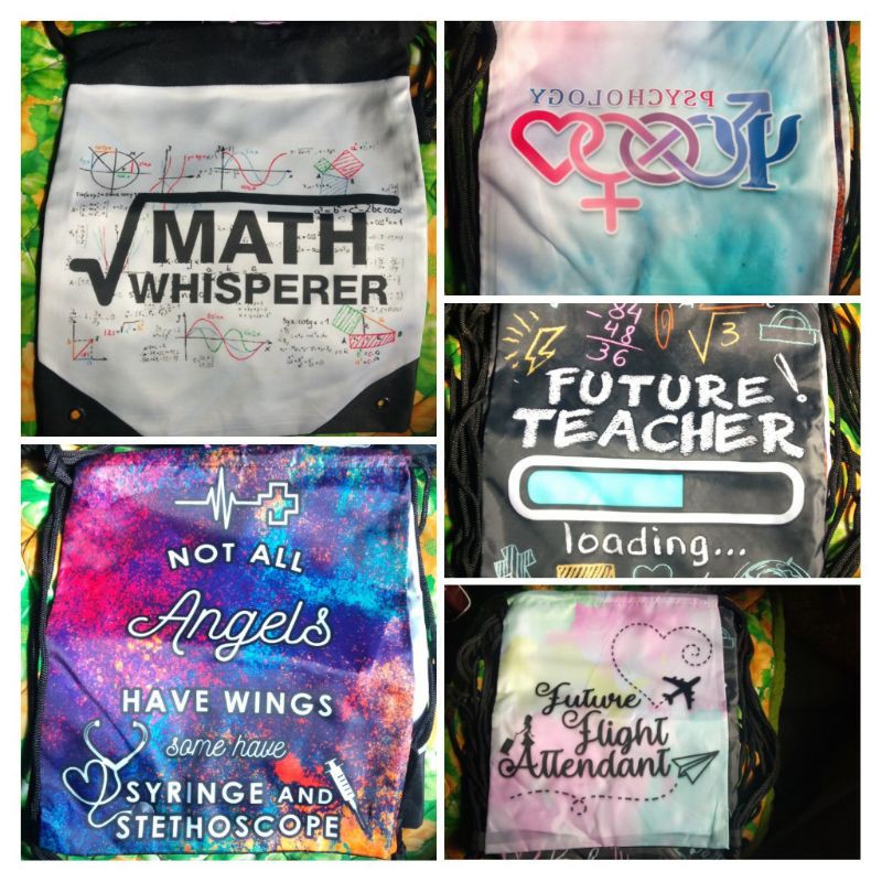 Graphic Drawstring Bag ( Psychology, Teacher, Nurse, Flight