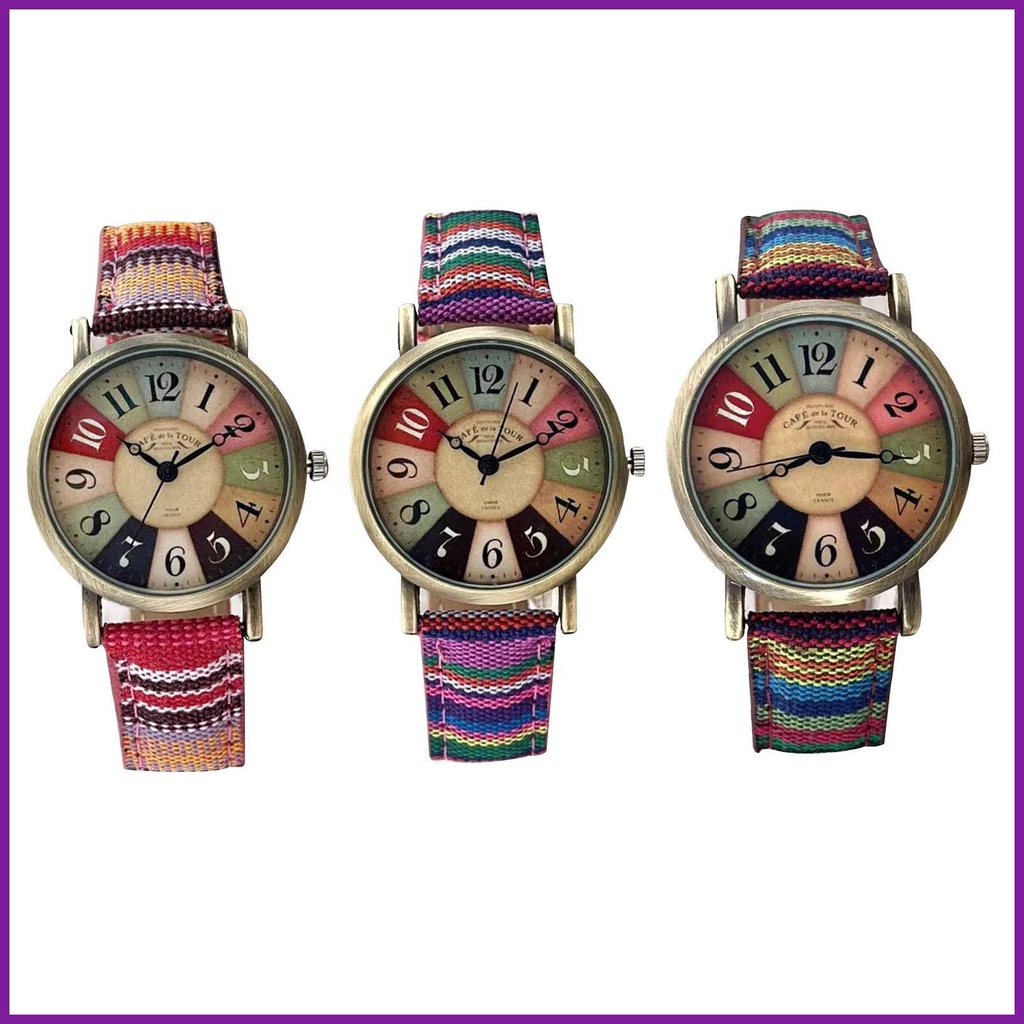 Vintage Watches with Rainbow Pattern Watches for Women with Multicolour ...