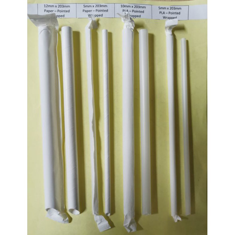 ECO MAISTRAW 100% Biodegradable BIO-PLA Drinking Straws 100s 200s ...