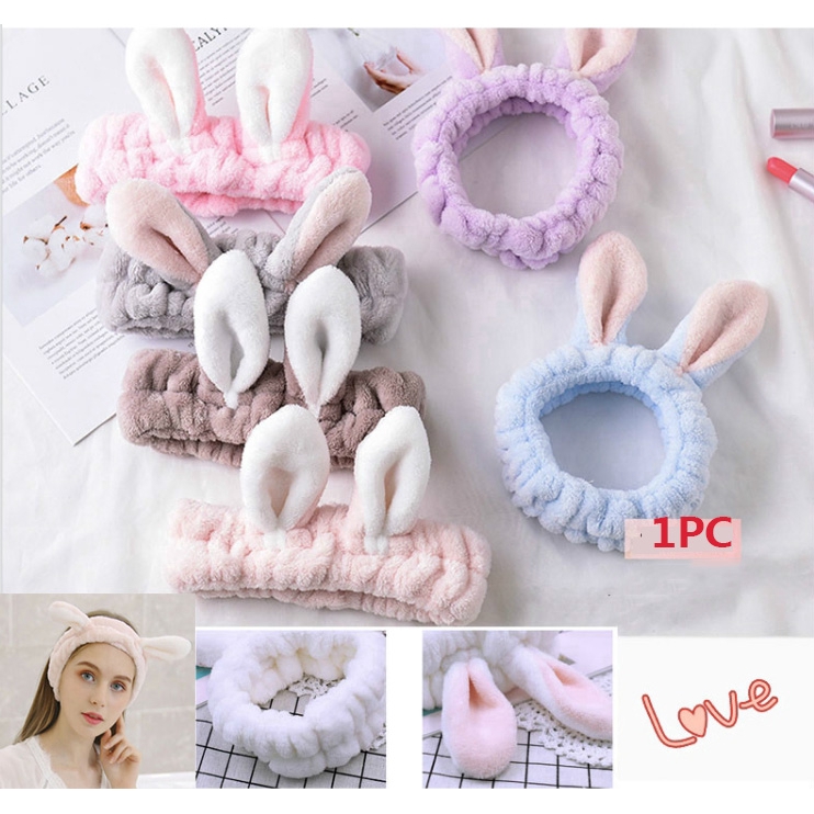 Tik Tok Rabbit Cute Hair Band Face Wash Cleansing Headband | Shopee ...