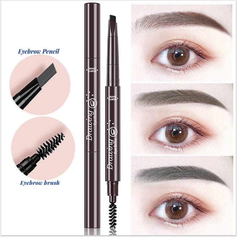 Korean make-up two-in-one eyebrow brush permanent waterproof natural ...