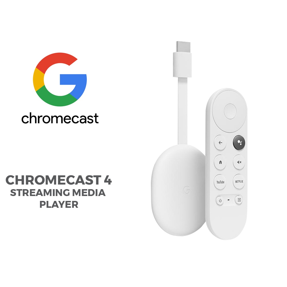Google Chromecast 4 TV 4K / HD 4th gen 4k & HD Streaming Media Player ...