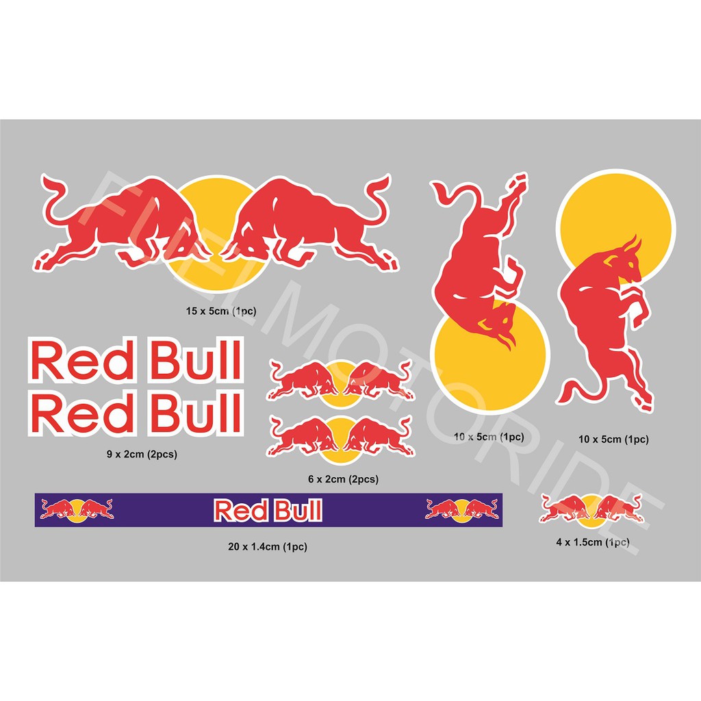 MERAH Red Bull Sticker Set For custom nmax pcx cbr ninja