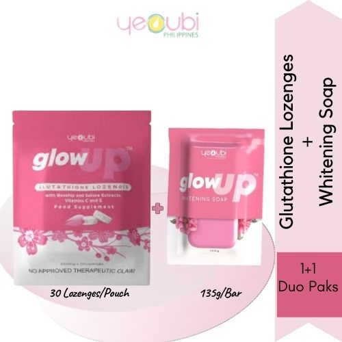GLOWUP Glutathione Lozenges + GLOWUP Whitening Soap (1+1 PROMO BUNDLE