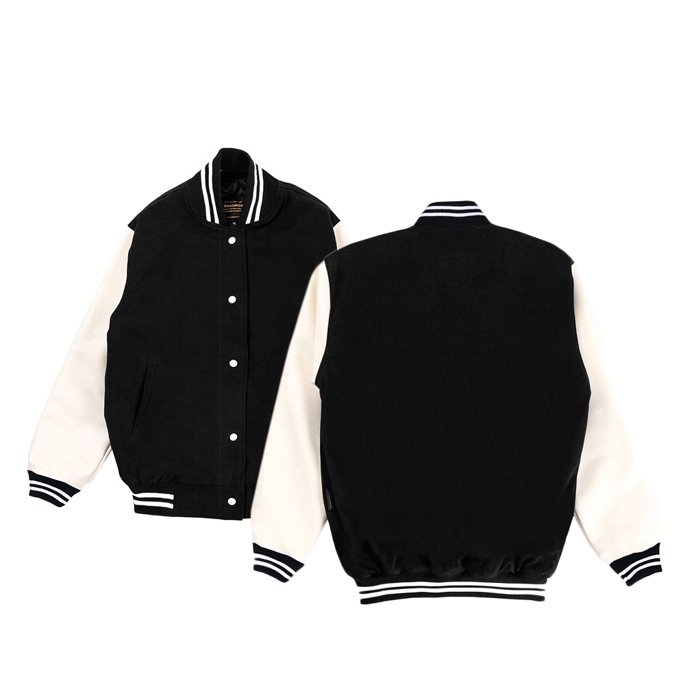 Eternalworks BASIC BLACK VARSITY JACKET VARSITY JACKET BOMBER
