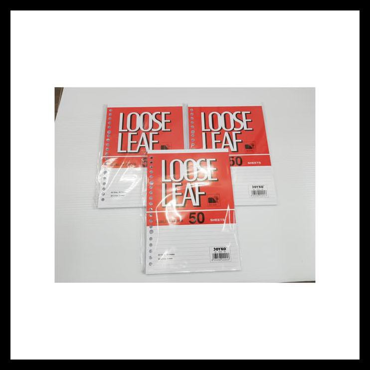 Free! Loose Leaf Paper Binder A5 Joyko Small Fill 50 Sheets Shopee