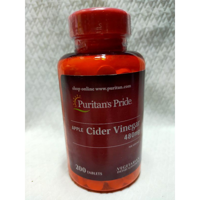 02/2024 Puritan's Pride Apple Cider Vinegar 480 mg & 600 mg, 200