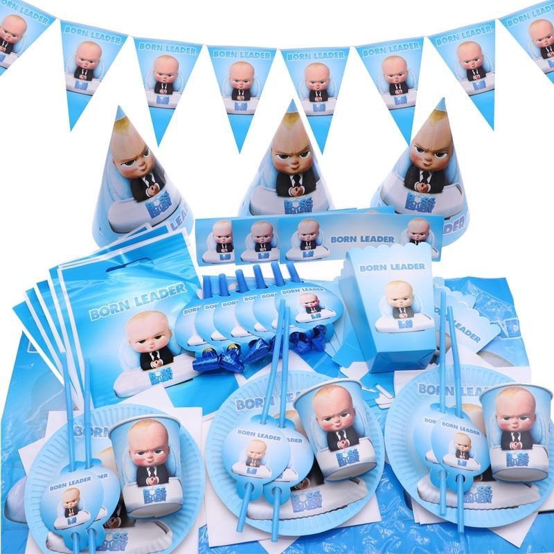 Boss Baby Theme Happy Birthday Party Decorations Banner Balloons ...