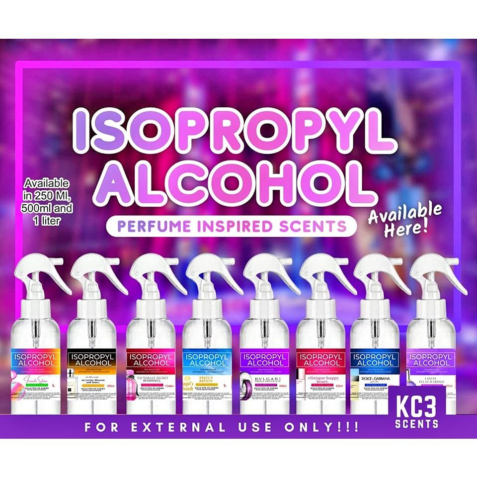 Kc3 Beauty Antiseptic Disinfectant Alcoperfume Isopropyl Alcohol Inspired Scent Shopee 3450