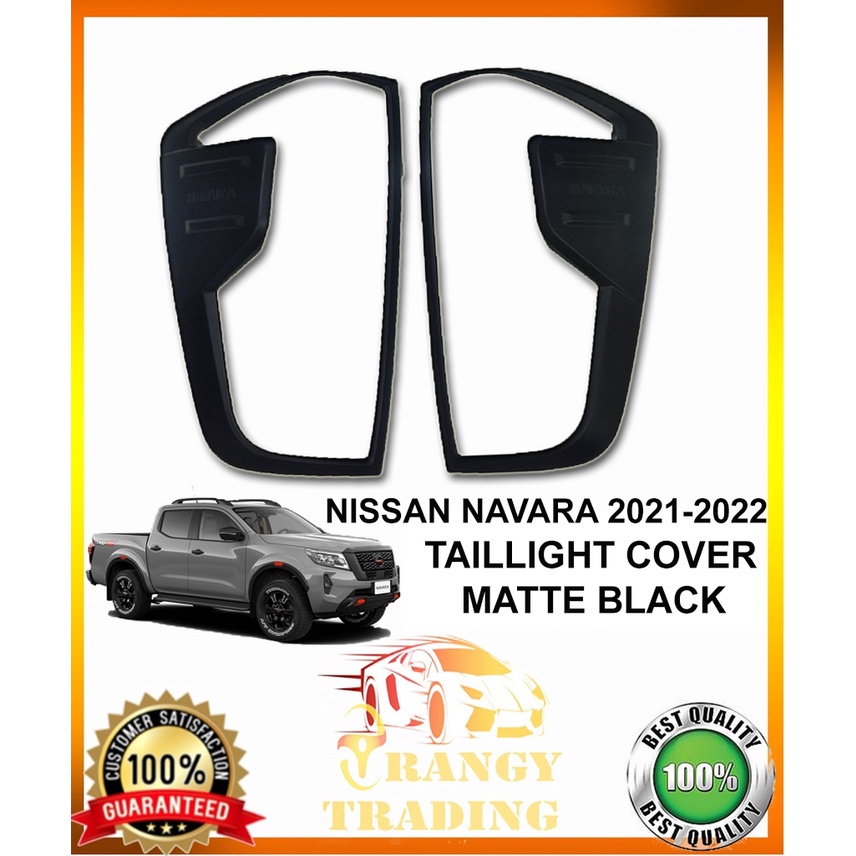 All New Nissan Navara 2021 to 2024 Taillight cover MATTE BLACK / CHROME ...