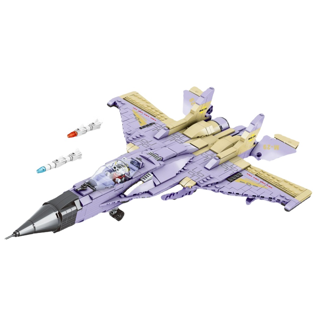 888PCS MOC WW2 Mig-29 Fulcrum Air Fighter Aircraft Figure Model Toy ...