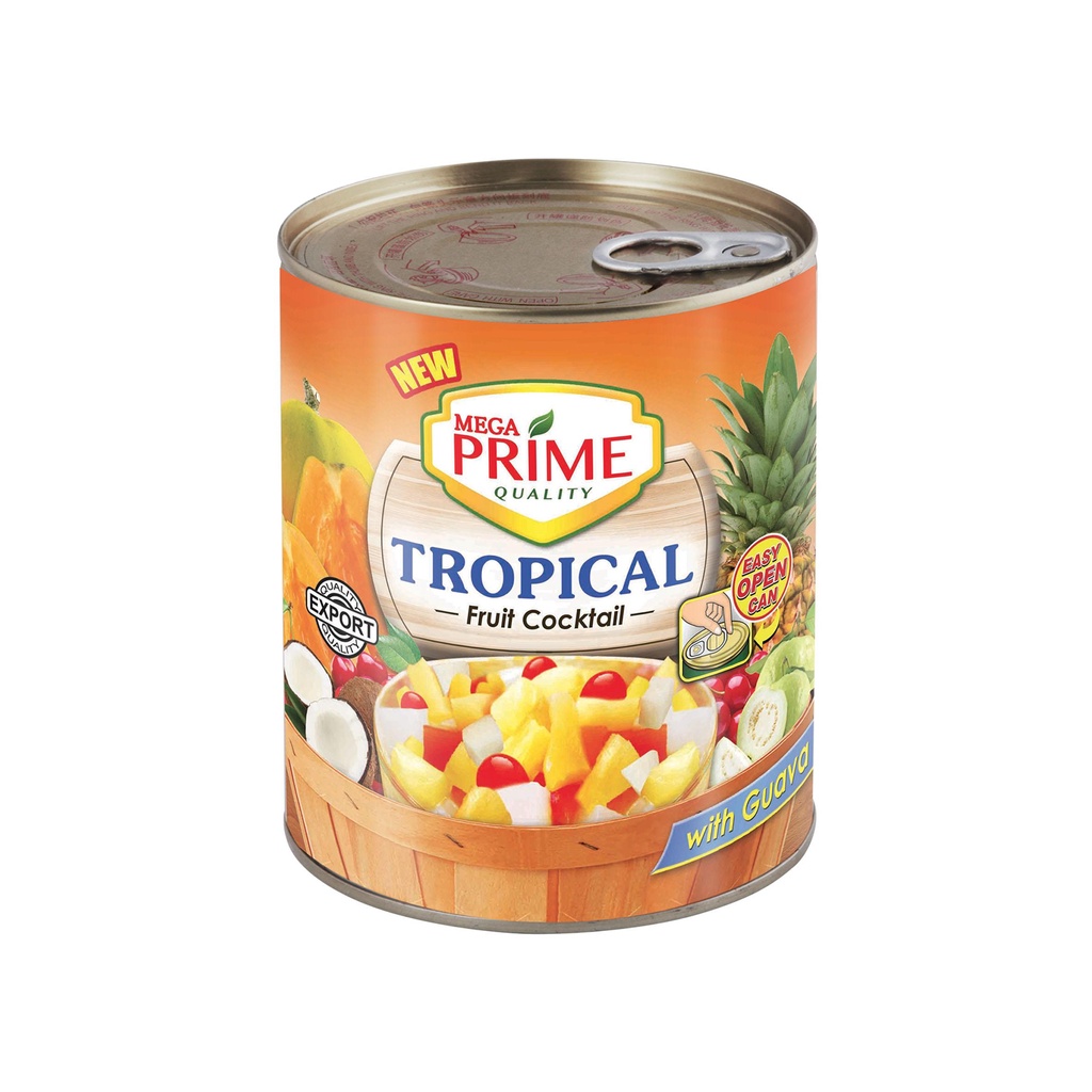 Mega Prime Tropical Fruit Cocktail In Extra Light Syrup Easy Open Can 822g Shopee Philippines